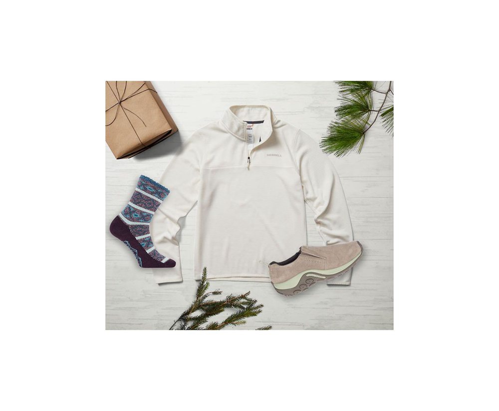 Pulôver Senhora - Merrell Terrain Geotex 1/4 Zip - Branco - IZE128307